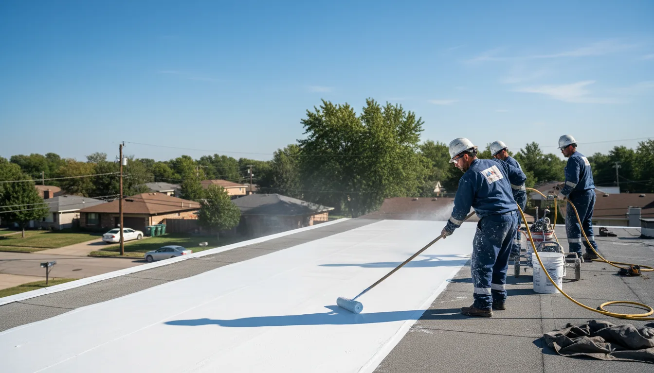 Commercial roof coating in Avon, IL near me
